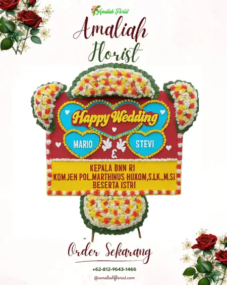 Papan Bunga Pernikahan Linggamanik